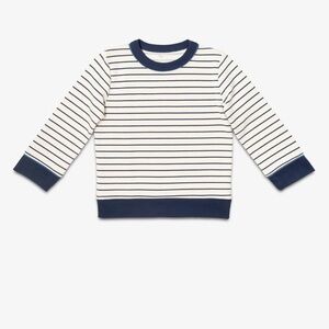 Oak & Me baby boy girl Navy and Cream Kids longsleeve cotton Remy sweatshirt 18M